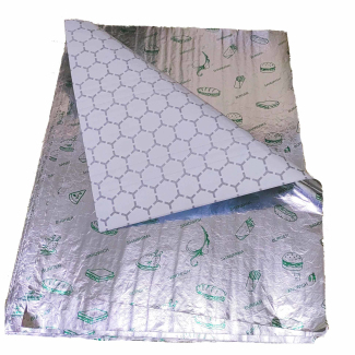 Carta stampata in foglio di alluminio Burger Sandwich Shawarma Package Paper