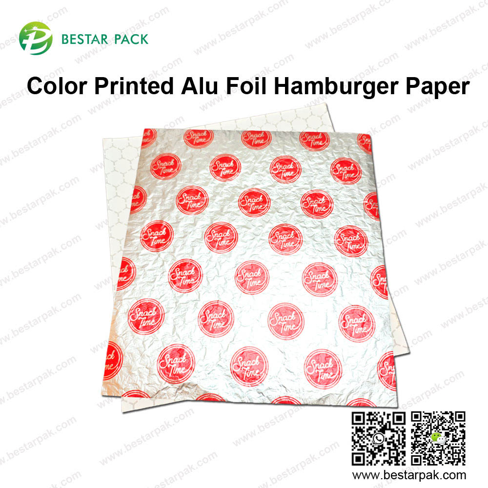 Carta hamburger stampato a colori