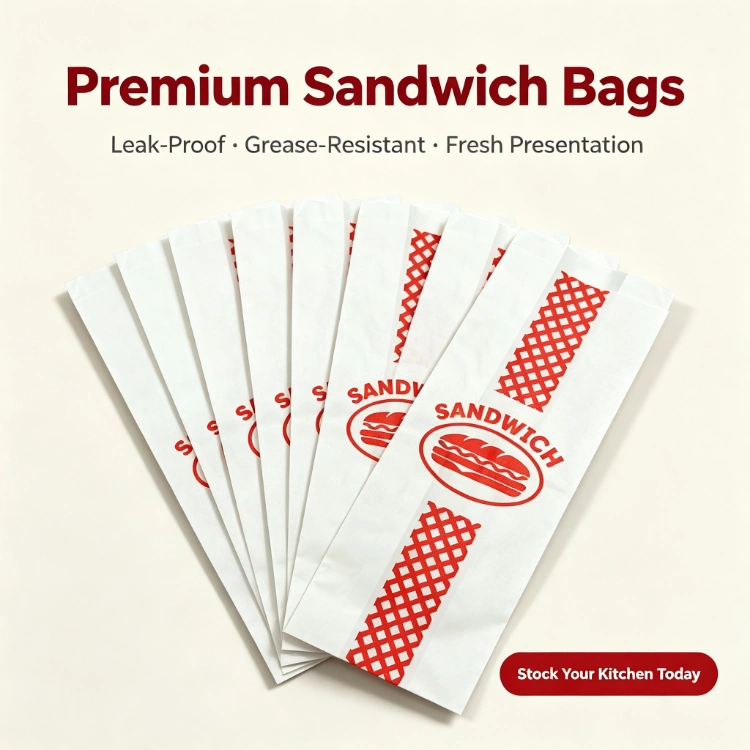 Busta di carta sandwich stampata premium personalizzata